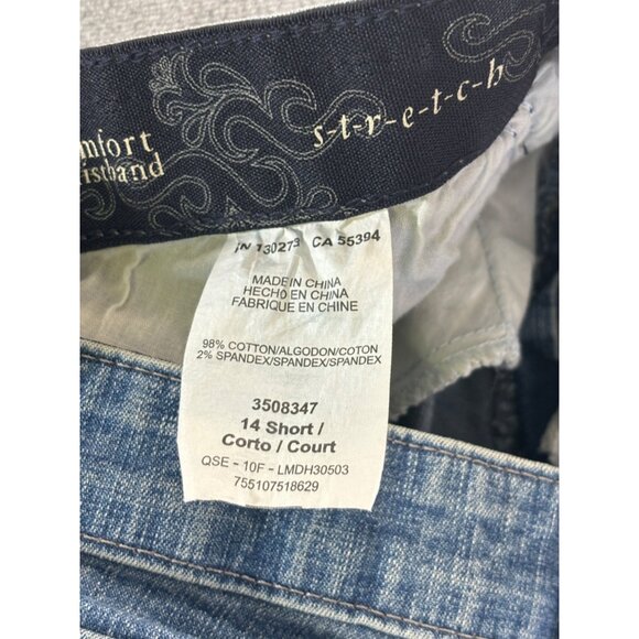 Lee Jeans Women's 14 Short blue light washed denim stretch w/ comfort wasitband - Picture 4 of 9